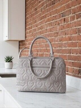 Quilted Gray Women’s Tote Bag - Classic Stylish Carryall